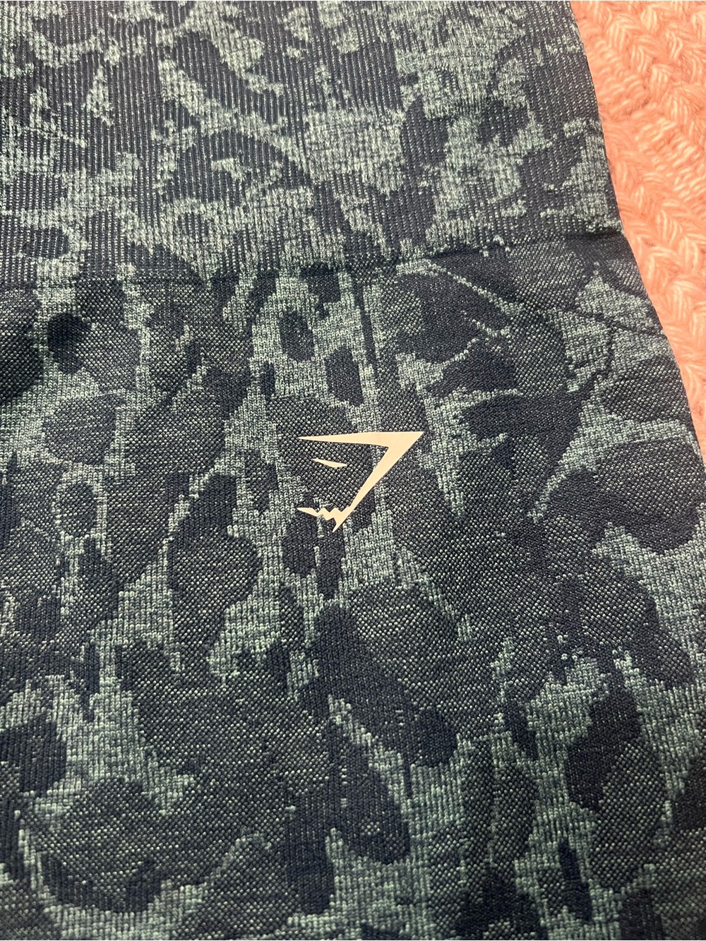 Gymshark Dark Teal Patterned Leggings - Picture 2 of 6